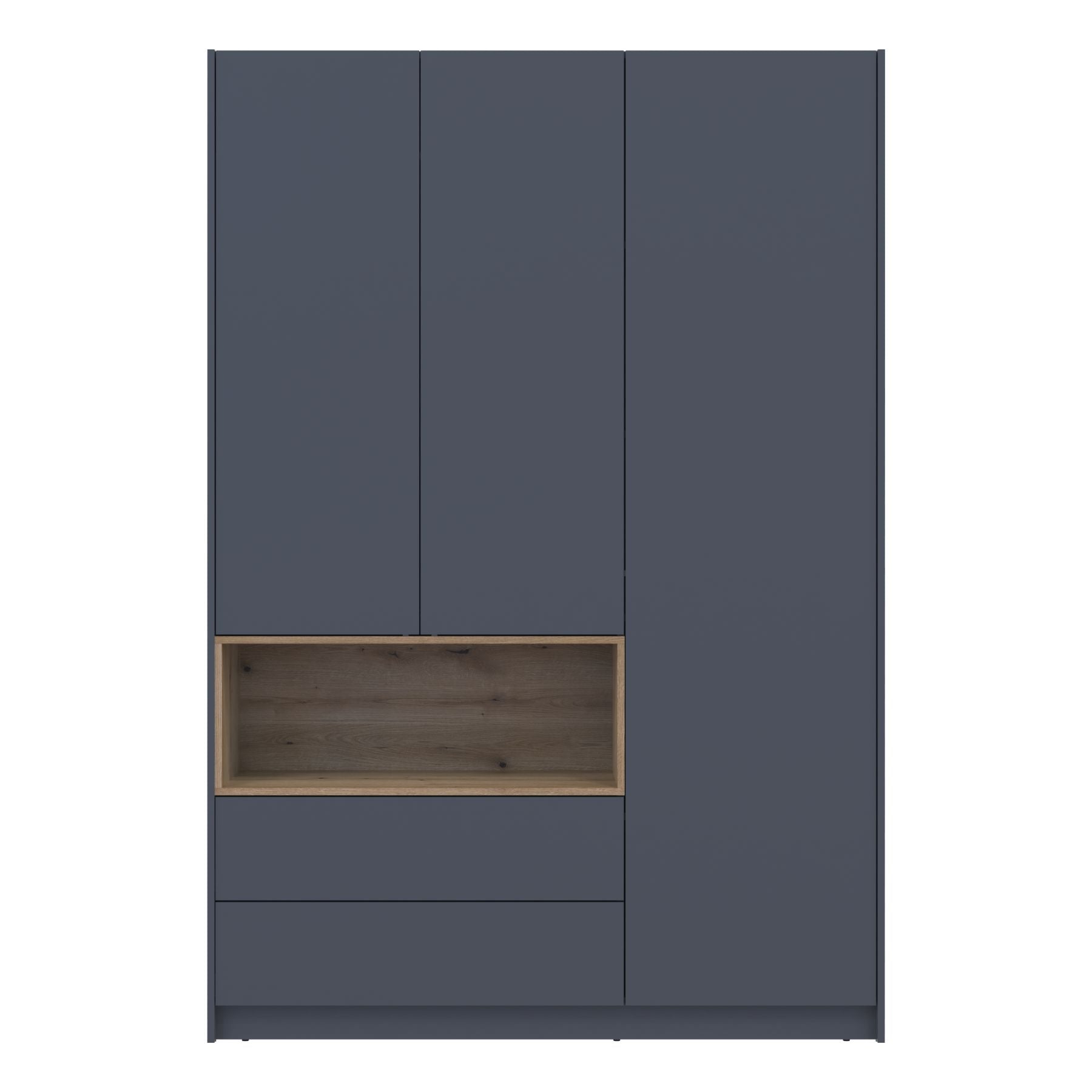 Шкаф для одежды с нишей Doros Дэйл 150х52х220 см Графит/Дуб евок (DRS-011282)