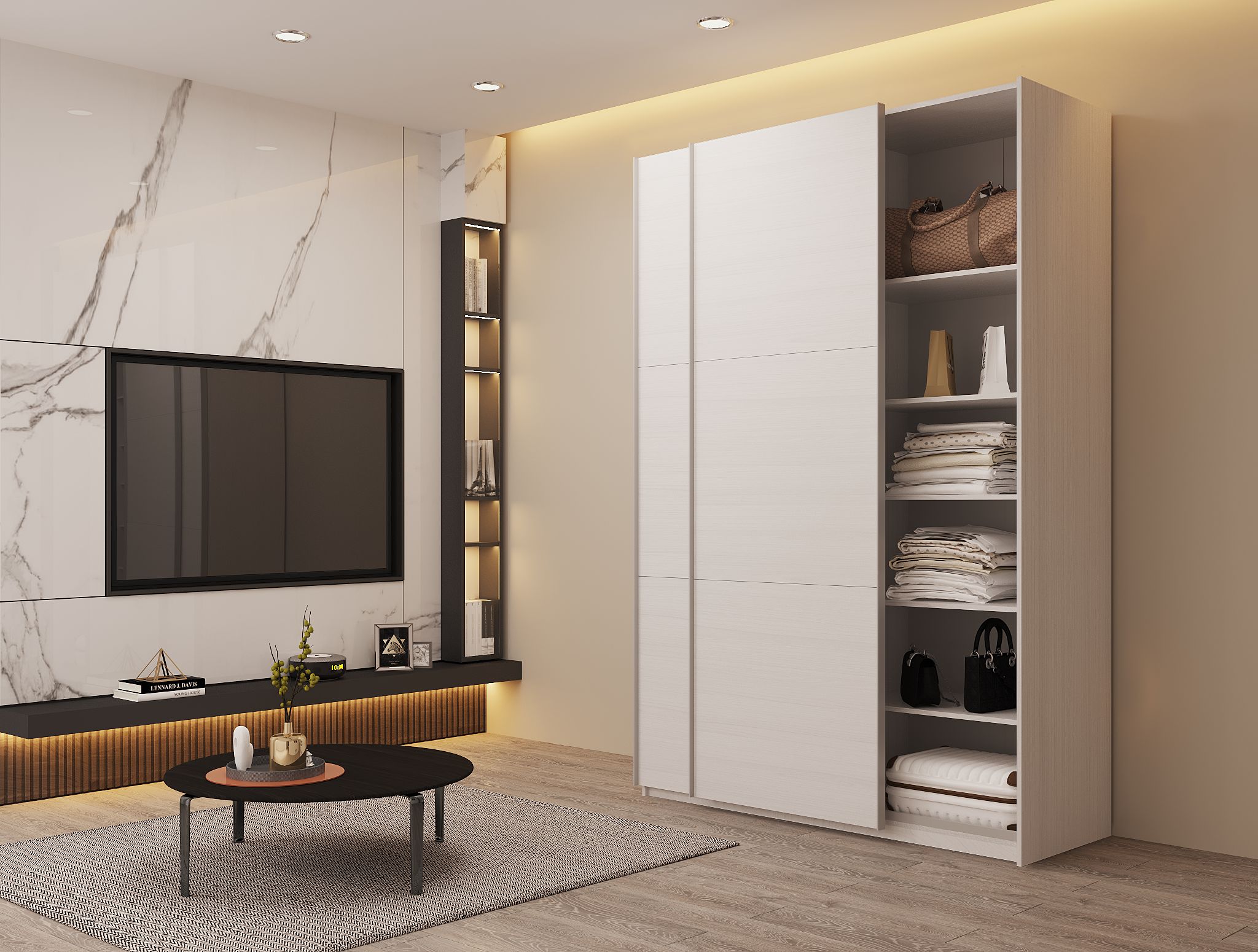 Шкаф-купе двухдверный Doros G-Caiser 180х60х240 см Белый (DRS-011005)