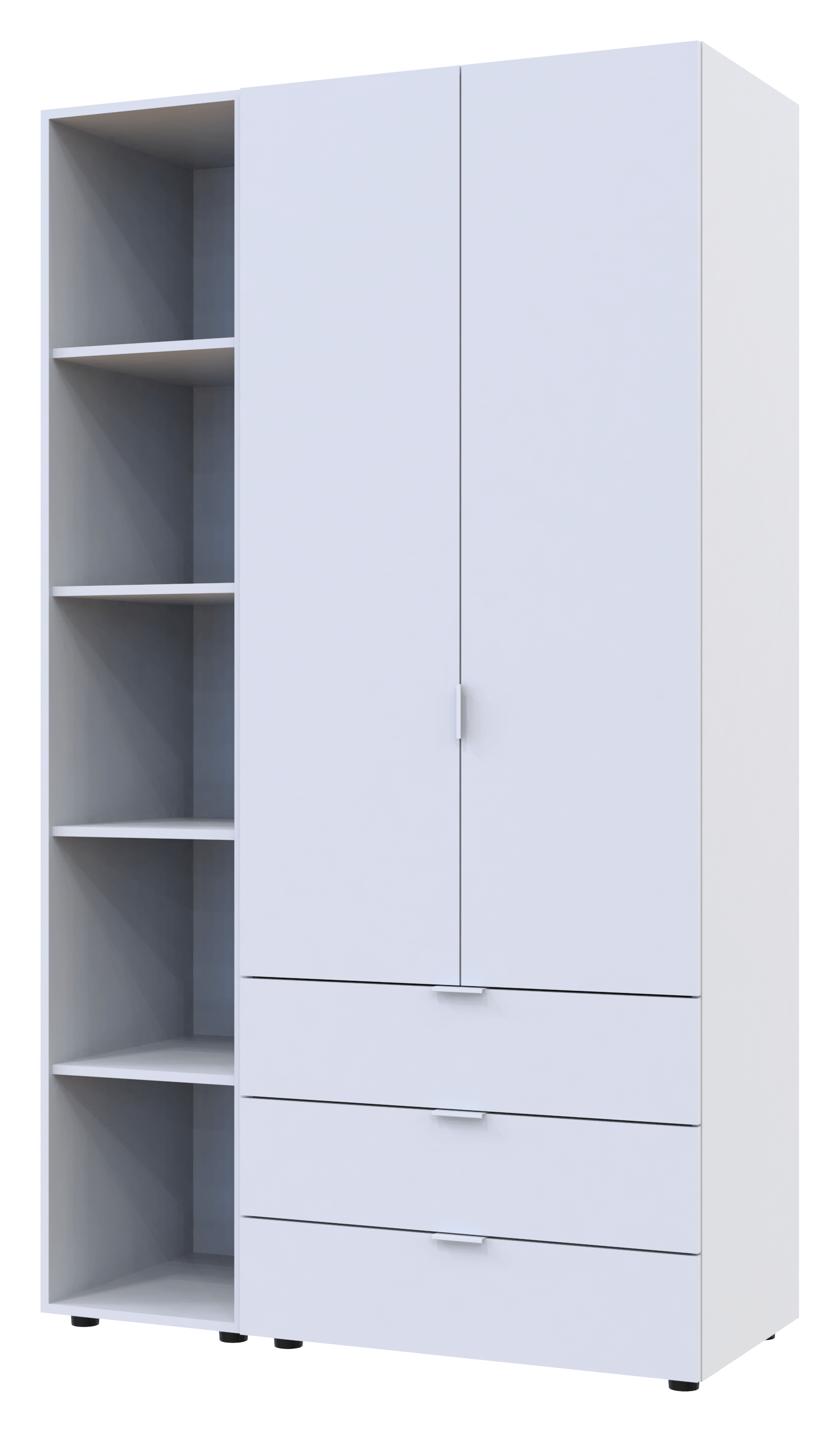 Комплект шкафов для одежды Doros Гелар (2 шт.) 115,7х49,5х203,4 см Белый (DRS-011176)