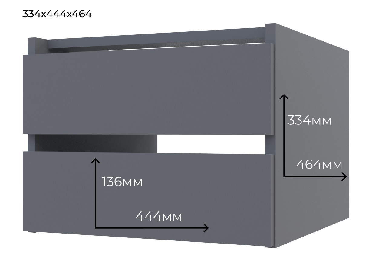 Блок ящиков для шкафа купе Doros G-Caiser Графит 44,8х42х33,6 см (DRS-011273)