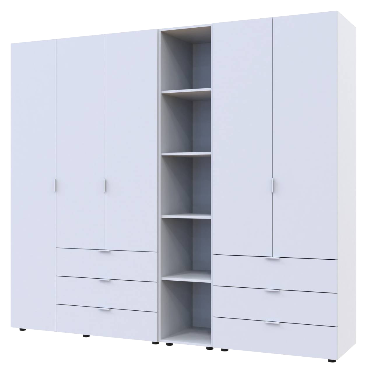 Комплект шкафов для одежды Doros Гелар (3 шт.) 231,9х49,5х203,4 см Белый (DRS-011177)