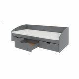 Кровать односпальная с ящиками Эверест Комфорт 3 193х84х59 см Графит (DTM-5728)