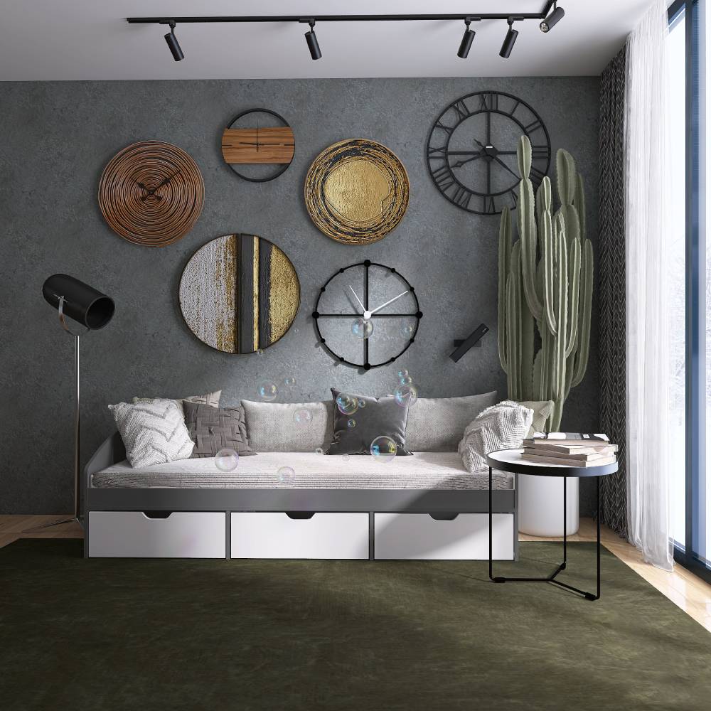 Ящики выдвижные 3 штуки для кровати Эверест Комфорт 3 61х55х21 см Нимфея Альба (DTM-5734)