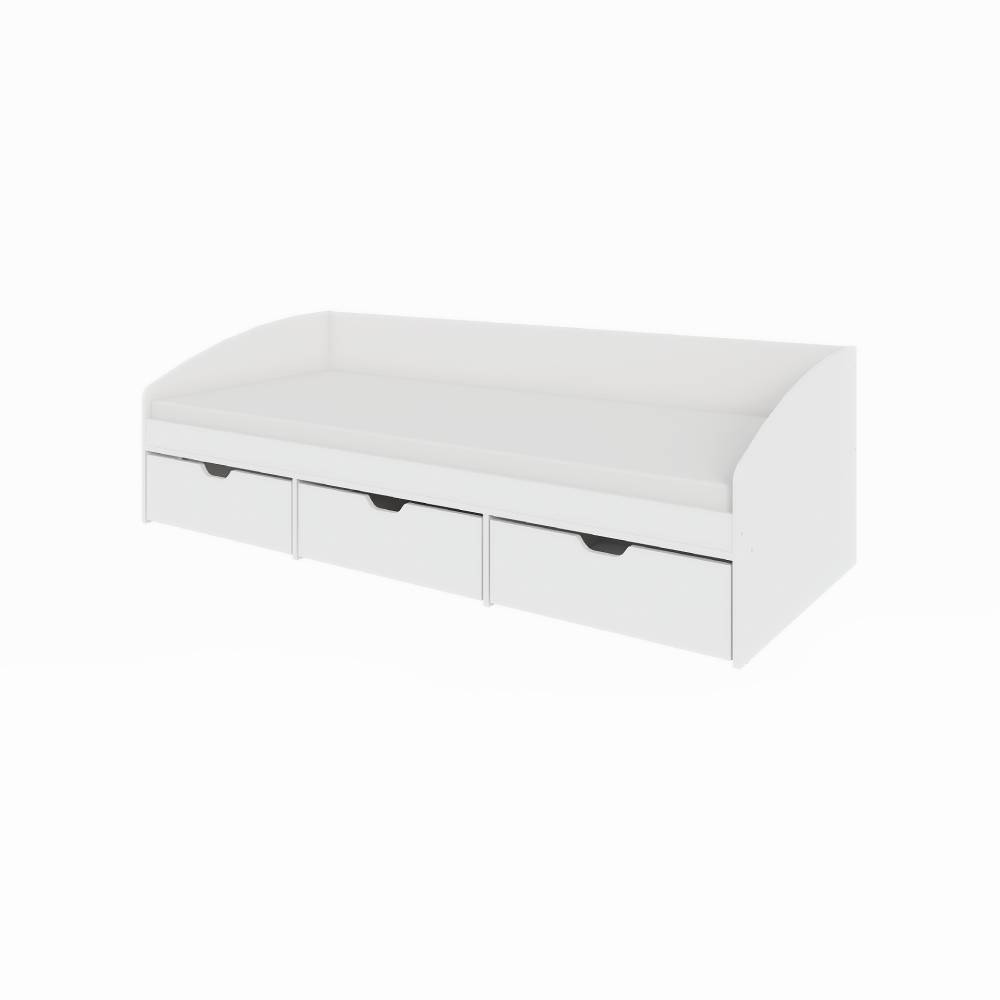 Кровать односпальная с ящиками Эверест Комфорт 3 193х84х59 см Нимфея Альба (DTM-5726)