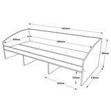 Кровать односпальная Эверест Комфорт 3 193х84х59 см Нимфея Альба (DTM-5731)