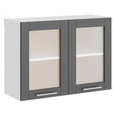 Кухонный модуль витрина Эверест Эко 800 дуб крафт белый/графит 80х30х58 см (DTM-071002)