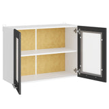 Кухонный модуль витрина Эверест Эко 800 дуб крафт белый/графит 80х30х58 см (DTM-071002)