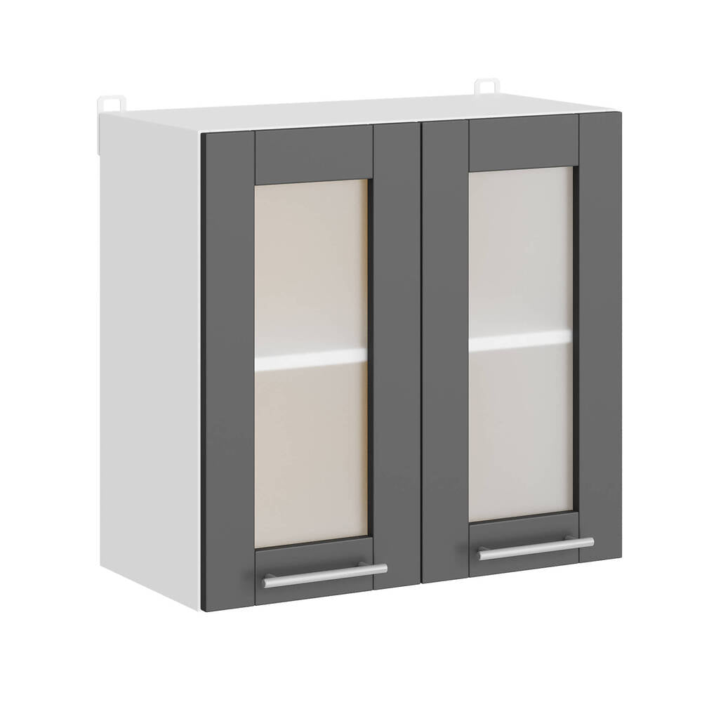 Кухонный модуль витрина Эверест Эко 600 дуб крафт белый/графит 60х30х58 см (DTM-071004)