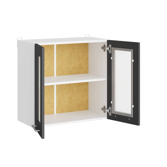 Кухонный модуль витрина Эверест Эко 600 дуб крафт белый/графит 60х30х58 см (DTM-071004)