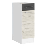 Кухонный модуль нижний с шухлядой Эверест Эко 300дуб крафт белый/графит/белый (без столешницы) 30х46х82 см (DTM-071031)