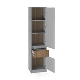 Шкаф-пенал закрытый с полками и ящиком Эверест Стайл-500 50х39х203 см Кашемир/Канелла (DTM-073572)