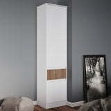 Шкаф-пенал закрытый с полками и ящиком Эверест Стайл-500 50х39х203 см Нимфея Альба (белый)/Канелла (DTM-073573)