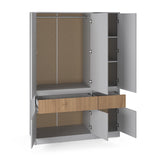 Шкаф распашной для одежды с выдвижными ящиками (полки - штанга) Эверест Стайл-1400 140х53х203 см Кашемир/Канелла (DTM-073576)