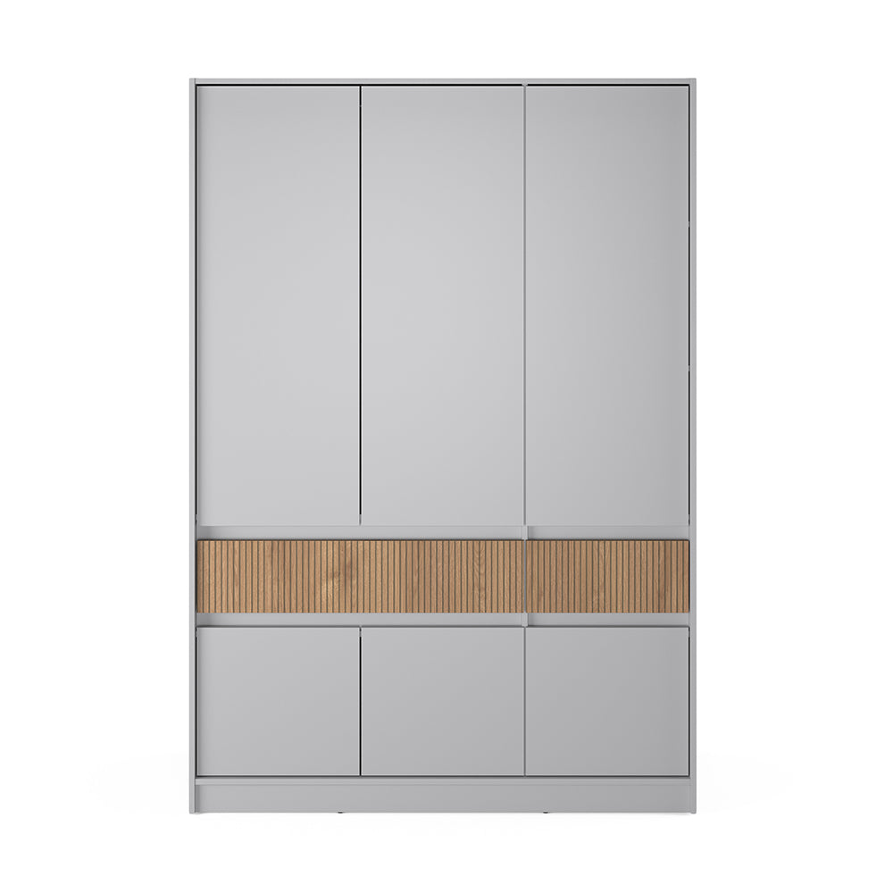 Шкаф распашной для одежды с выдвижными ящиками (полки - штанга) Эверест Стайл-1400 140х53х203 см Кашемир/Канелла (DTM-073576)