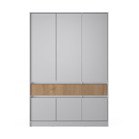 Шкаф распашной для одежды с выдвижными ящиками (полки - штанга) Эверест Стайл-1400 140х53х203 см Кашемир/Канелла (DTM-073576)