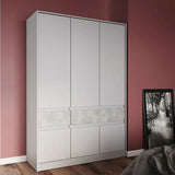 Шкаф распашный для одежды с выдвижными ящиками (полки - штанга) Эверест Стайл-1400 140х53х203 см Кашемир/Бетон (DTM-071164)