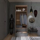 Шкаф для одежды с выдвижными ящиками Эверест Сити-800 80,2х50х204,6 см Дуб сонома/Графит (DTM-071142)