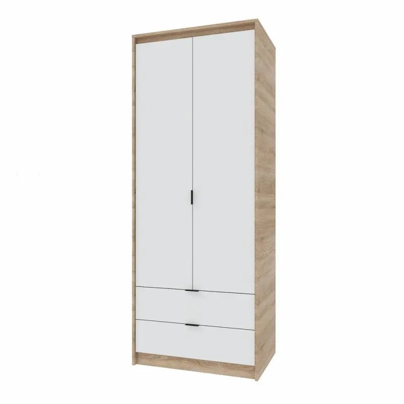 Шкаф для одежды с выдвижными ящиками Эверест Сити-800 80,2х50х204,6 см Дуб сонома/Белый (DTM-071143)