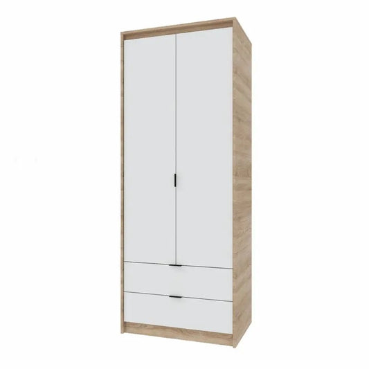 Шкаф для одежды с выдвижными ящиками Эверест Сити-800 80,2х50х204,6 см Дуб сонома/Белый (DTM-071143)