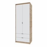 Шкаф для одежды с выдвижными ящиками Эверест Сити-800 80,2х50х204,6 см Дуб сонома/Белый (DTM-071143)