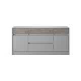 Большой комод с дверью и ящиками Эверест Стайл-1600 160,2х39х75,4 см Кашемир/Дуб крафт серый (DTM-071156)