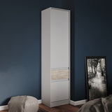 Шкаф-пенал закрыт с полками и ящиком Эверест Стайл-500 50х39х203 см Кашемир/Дуб крафт серый (DTM-071153)