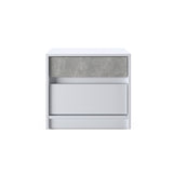 Тумба прикроватная Эверест Стайл-500 50,2х39х44,2 см Нимфея Альба (белый)/Бетон (DTM-071154)