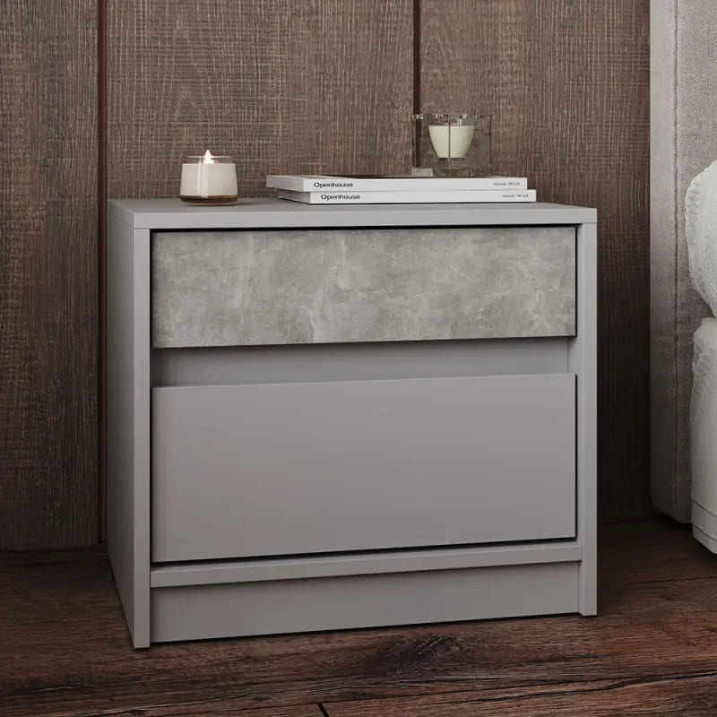 Тумба прикроватная Эверест Стайл-500 50,2х39х44,2 см Кашемир/Бетон (DTM-071155)