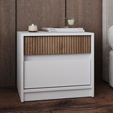 Тумба прикроватная Эверест Стайл 500 50,2х39х44,2 см Нимфея Альба (белый)/Канелла (DTM-073575)