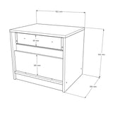 Тумба прикроватная Эверест Стайл 500 50,2х39х44,2 см Нимфея Альба (белый)/Канелла (DTM-073575)