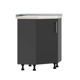 Кухонный модуль угловой Оптима Низ Н70-795 Антрацит/Антрацит (без столешницы) 795х795х820 мм (DTM-073378)