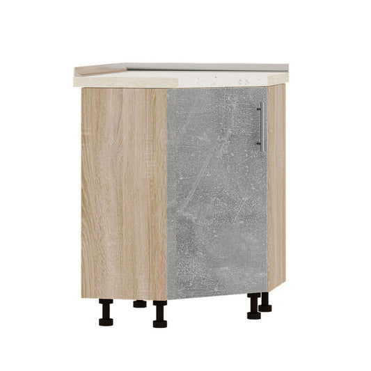 Кухонный модуль угловой Оптима Низ Н70-795 Дуб Сонома/Бетон (без столешницы) 795х795х820 мм (DTM-073393)