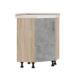 Кухонный модуль угловой Оптима Низ Н70-795 Дуб Сонома/Бетон (без столешницы) 795х795х820 мм (DTM-073393)