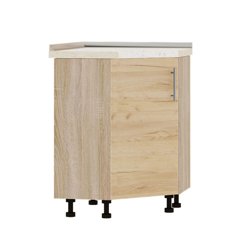 Кухонный модуль угловой Оптима Низ Н70-795 Дуб Сонома/Дуб Крафт Золотой (без столешницы) 795х795х820 мм (DTM-073395)