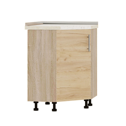 Кухонный модуль угловой Оптима Низ Н70-795 Дуб Сонома/Дуб Крафт Золотой (без столешницы) 795х795х820 мм (DTM-073395)