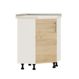 Кухонный модуль угловой Оптима Низ Н70-795 Белый/Дуб Крафт Золотой (без столешницы) 795х795х820 мм (DTM-073388)