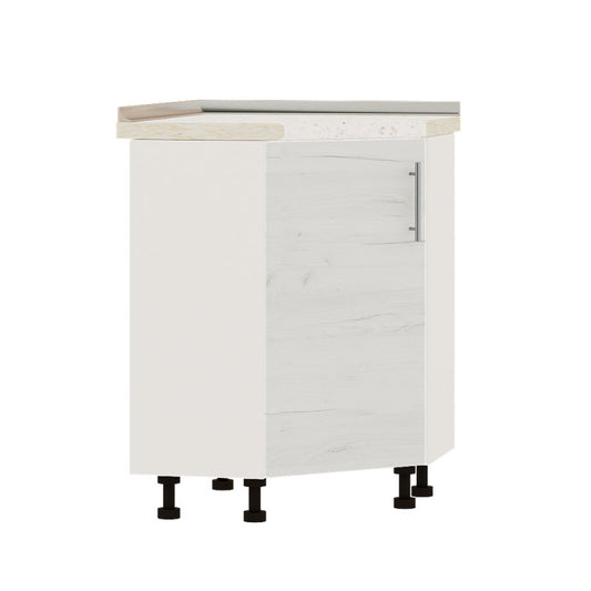 Кухонный модуль угловой Оптима Низ Н70-795 Белый/Дуб Крафт Белый (без столешницы) 795х795х820 мм (DTM-073387)