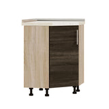 Кухонный модуль угловой Оптима Низ Н70-795 Дуб Сонома/Дуб Сонома Трюфель (без столешницы) 795х795х820 мм (DTM-073397)