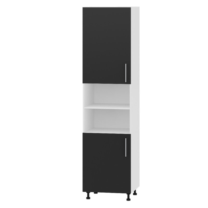 Кухонный модуль Оптима Пенал Н72-600 Белый, Антрацит (без столешницы) 600х570х2350 мм (DTM-071637)