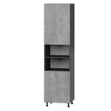 Кухонный модуль Оптима Пенал Н72-600 Антрацит, Бетон (без столешницы) 600х570х2350 мм (DTM-071631)