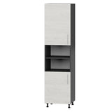 Кухонный модуль Оптима Пенал Н72-600 Антрацит, Дуб Крафт Белый (без столешницы) 600х570х2350 мм (DTM-071632)