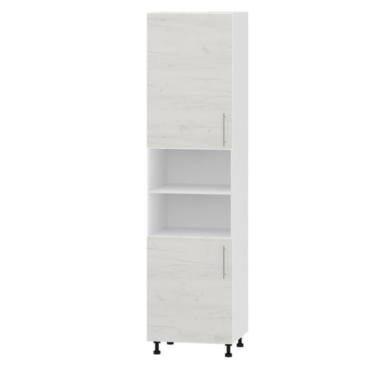 Кухонный модуль Оптима Пенал Н72-600 Белый, Дуб Крафт Белый (без столешницы) 600х570х2350 мм (DTM-071639)