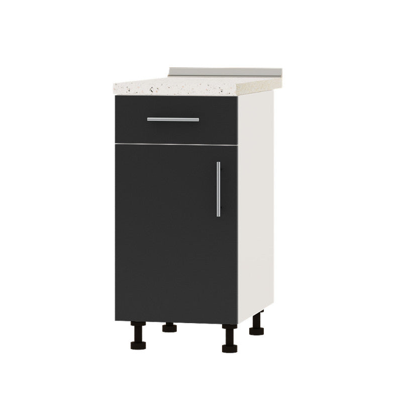 Кухонный модуль 1 ящик Оптима Низ Н74-400 Белый/Антрацит (без столешницы) 400х461х820 мм (DTM-073338)