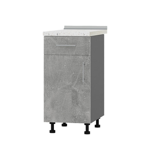 Кухонный модуль 1 ящик Оптима Низ Н74-400 Антрацит/Бетон (без столешницы) 400х461х820 мм (DTM-073332)