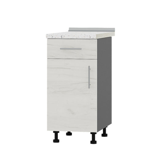 Кухонный модуль 1 ящик Оптима Низ Н74-400 Антрацит/Дуб Крафт Белый (без столешницы) 400х461х820 мм (DTM-073333)