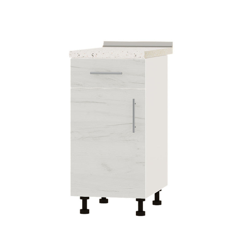 Кухонный модуль 1 ящик Оптима Низ Н74-400 Белый/Дуб Крафт Белый (без столешницы) 400х461х820 мм (DTM-073340)