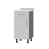 Кухонный модуль 1 ящик Оптима Низ Н74-400 Антрацит/Нимфея Альба (Белый) (без столешницы) 400х461х820 мм (DTM-073337)