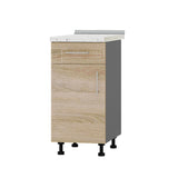 Кухонный модуль 1 ящик Оптима Низ Н74-400 Антрацит/Дуб Сонома (без столешницы) 400х461х820 мм (DTM-073335)