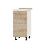 Кухонный модуль 1 ящик Оптима Низ Н74-400 Белый/Дуб Сонома (без столешницы) 400х461х820 мм (DTM-073342)