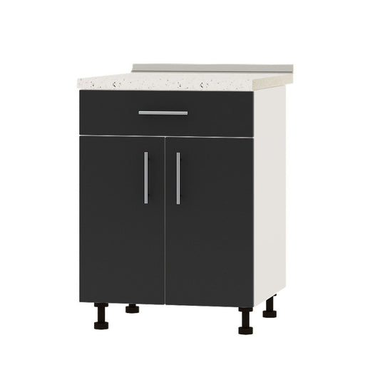 Кухонный модуль 1 ящик Оптима Низ Н75-600 Белый/Антрацит (без столешницы) 600х461х820 мм (DTM-073200)